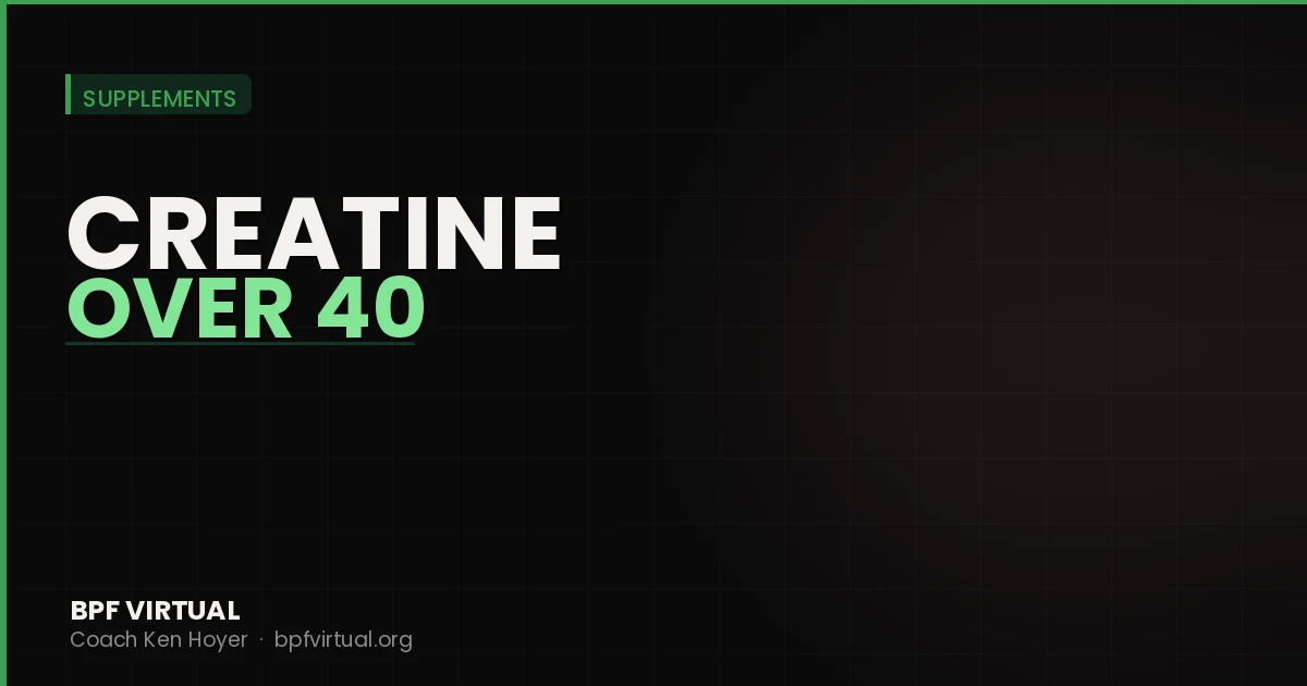Should Men Over 40 Take Creatine