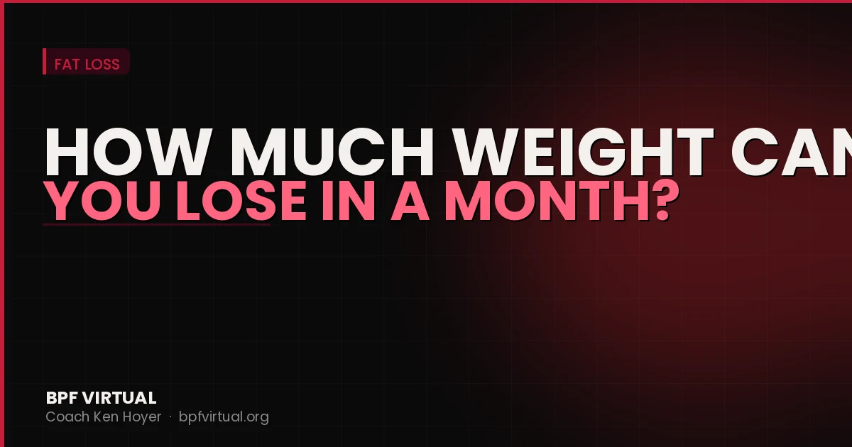 How Much Weight Can You Lose in a Month?