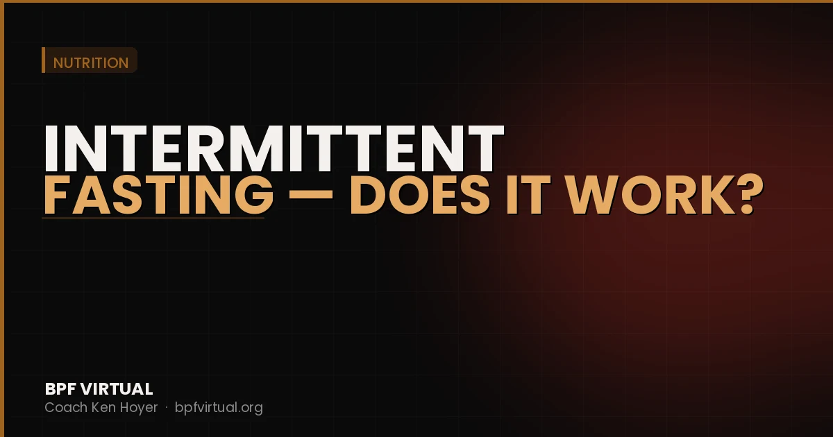 Intermittent Fasting After 40