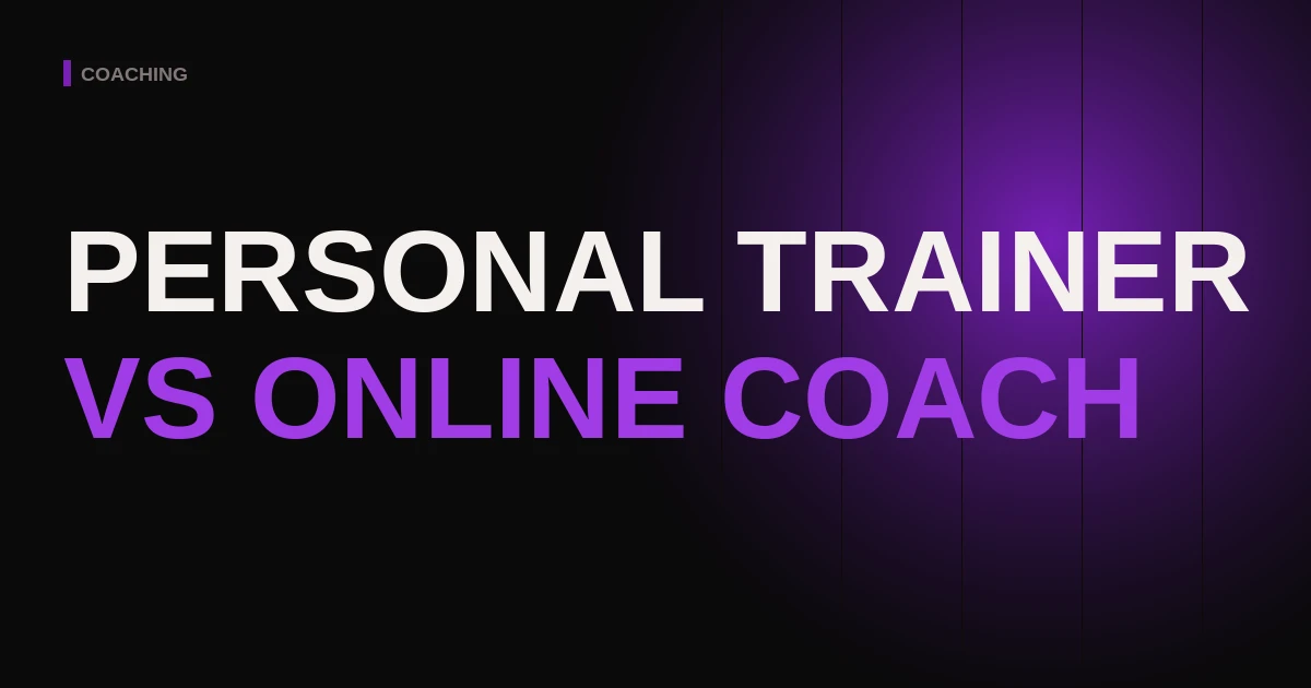 Personal Trainer vs Online Coach: What's Better Over 40?